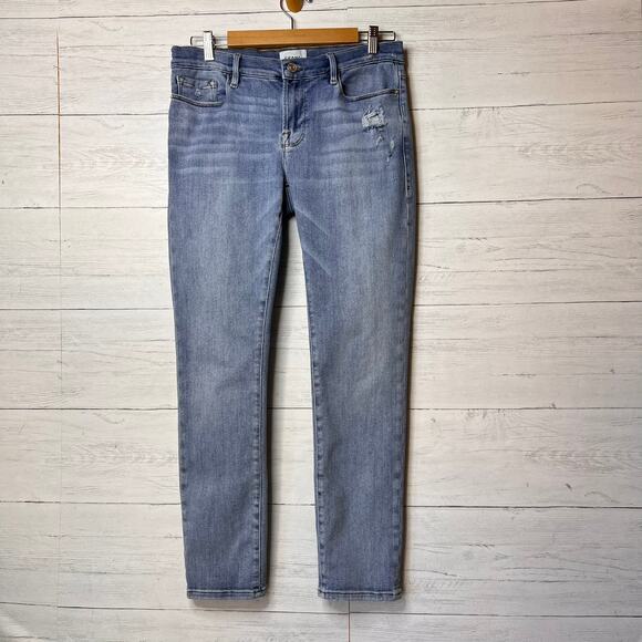 Frame Jeans Womens Size 29 Alemany Grind Light Washed Skinny Cotton Blend - Picture 1 of 16